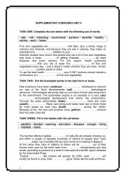 English Worksheet: Consolidation tasks unit 4 for 4th formers