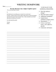 Practice formal language with travel letter prompt (fully editable)