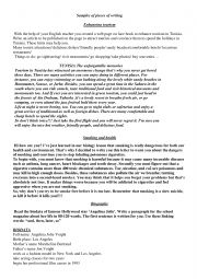 English Worksheet: Writing sales 9th form