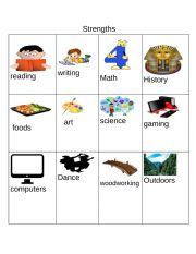 English Worksheet: Students Strengths 