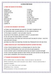 Activities to check English idioms