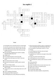 English Worksheet: fun english crossword puzzle