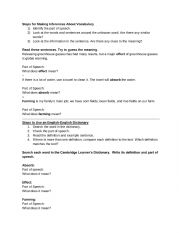 English Worksheet: Vocabulary Inferencing and Dictionary Use