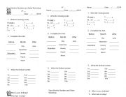 English Worksheet: Day, Months,Numbers