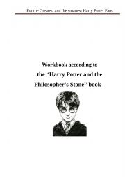 Workbook according to  the Harry Potter and the Philosophers Stone book 1