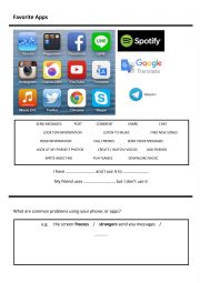 English Worksheet: Your Apps