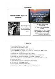 English Worksheet: Photograph