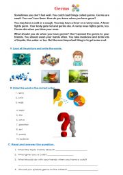 English Worksheet: germs