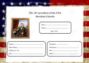 English worksheet: Lincoln Fact Sheet