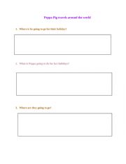 English Worksheet: Peppa Pig travels around the world