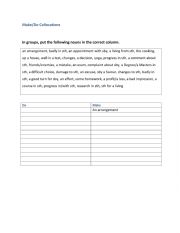 English Worksheet: Make/do collocations