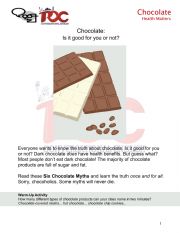 English worksheet: chocolate