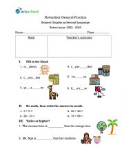 Monthly practice - ESL worksheet by ngophuongan9620