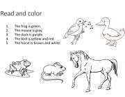 English Worksheet: ANIMALS COLORING - FARM ANIMALS