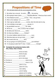 Prepositions of time and indicatives