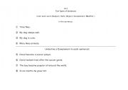 English Worksheet: SVC    Five Types of Sentences