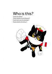 English Worksheet: black cat guess what!