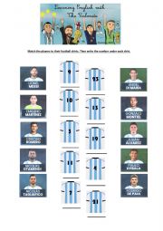 Numbers with Argentinian team�s shirts - Scaloneta