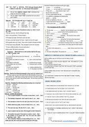 English Worksheet: 3 AS comparative - concession