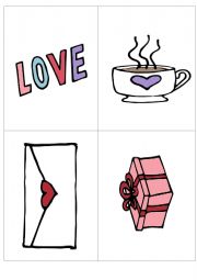 English Worksheet: Valentine�s day flashcards