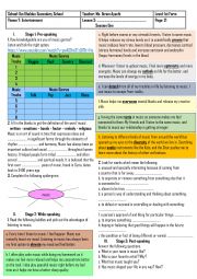 English Worksheet: 1st Form - Lesson n 3 - Queen of Soul