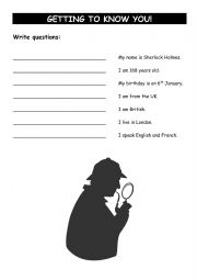 English Worksheet: Sherlock Holmes