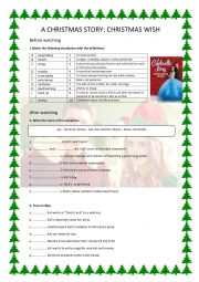 English Worksheet: A Christmas story- Movie worksheet