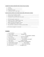 English Worksheet: Relative pronouns