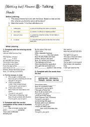 English Worksheet: Song Activity - (Nothing but) Flowers 