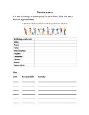 Plan a Party