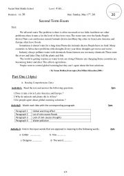 English Worksheet: Environment problems