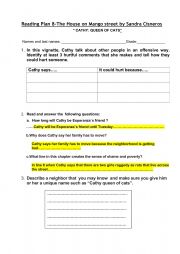 English Worksheet: CATHY QUEEN OF CATS 