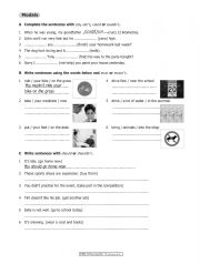 English worksheet: Modal