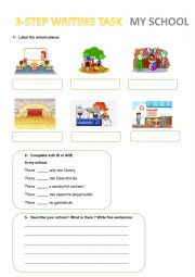 3-step writing task - School places