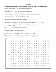 English Worksheet: Vocabulary Review