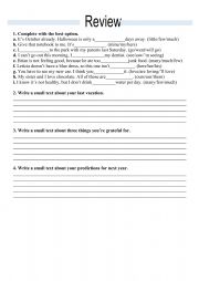 English Worksheet: Review