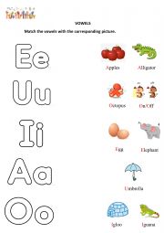 English Worksheet: Vowels