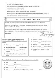 English Worksheet: Linking words.