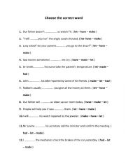 English Worksheet: Causatives 