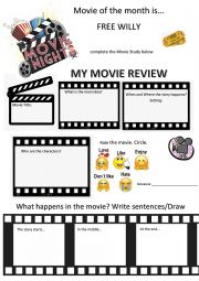 English Worksheet: Lorax Movie Review