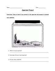 English Worksheet: Make Your Own Aquarium 