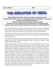 English Worksheet: Evolution of Media