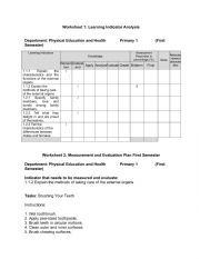 English Worksheet: PE and Health 