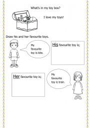 English Worksheet: His and Her