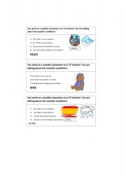 English Worksheet: The weather - Role play