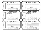 English Worksheet: Exit ticket