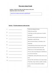 English Worksheet: Anne Frank