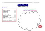 English Worksheet: Winter vacation