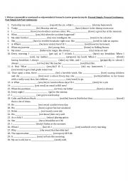 English Worksheet: Present simple