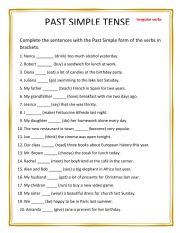 English Worksheet: SIMPLE PAST